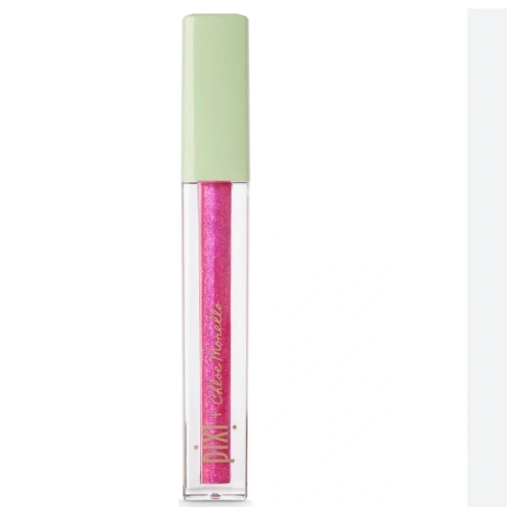 Pixi + Chloe Morello Pink Lip Balm Gloss High-Shine in color Bonbon